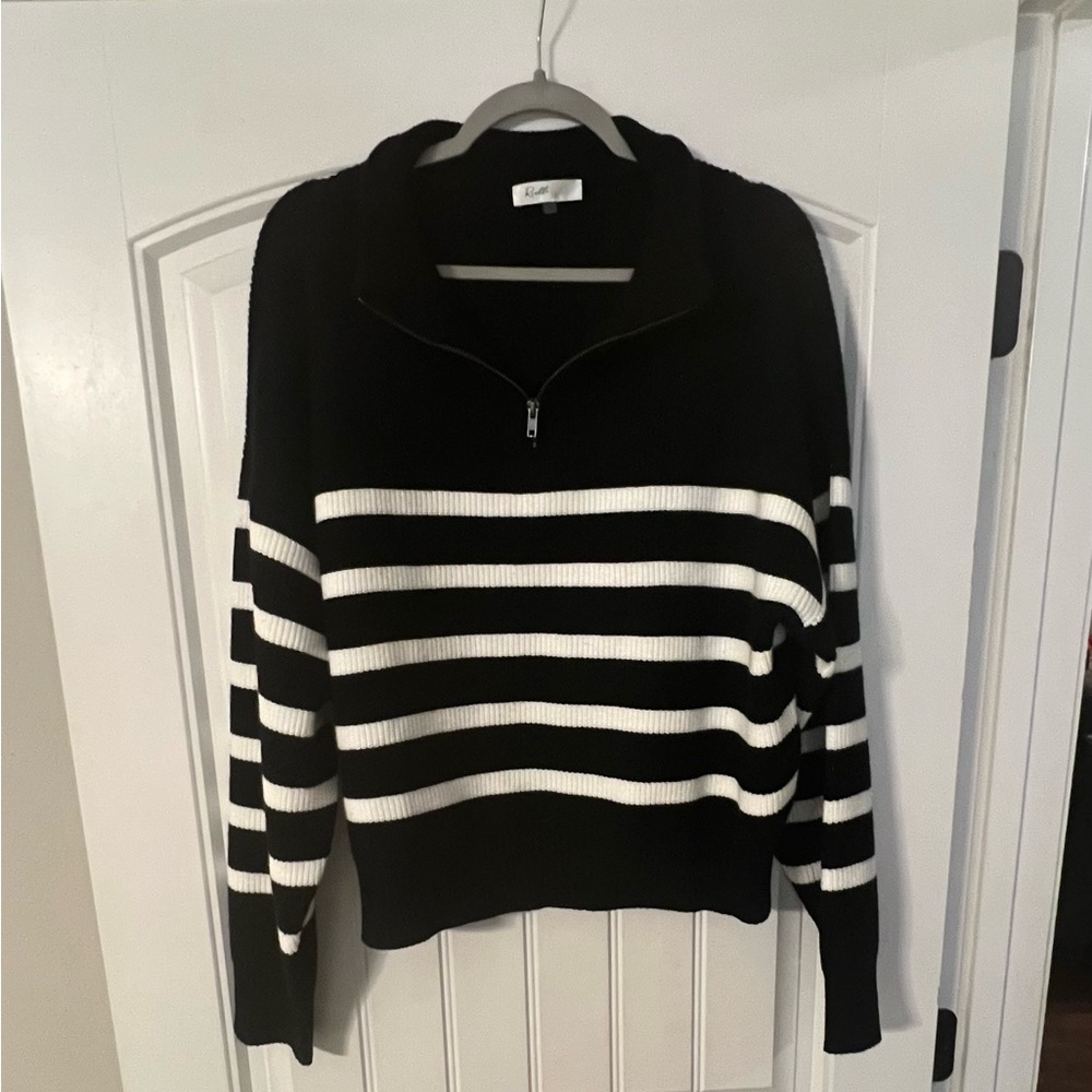 Rielle Quarter Zip Wool Sweater